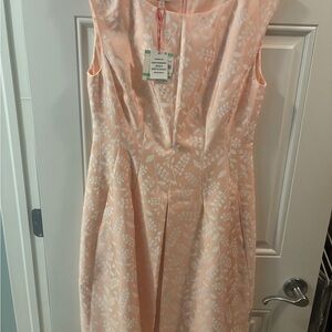 Anne Klein Peach and White Floral Dress